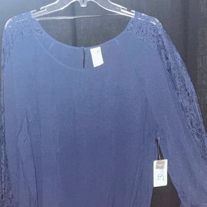 Navy-Blue Blouse